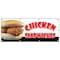 Signmission CHICKEN SANDWICH BANNER SIGN fried restaurant signs grill grilled B-96 Chicken Sandwich - alternate 1